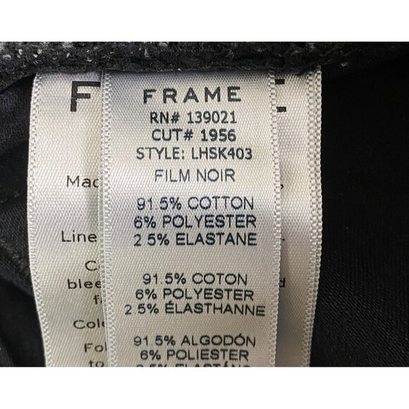 FRAME Women Le High Skinny Film Noir Stretch Denim Stretch Sz 27 Black 7-19 - Picture 13 of 15